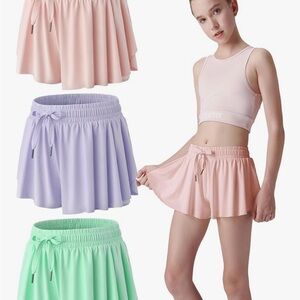 Liberty Kids Skorts in Pastel Pink, Lavender, and Mint